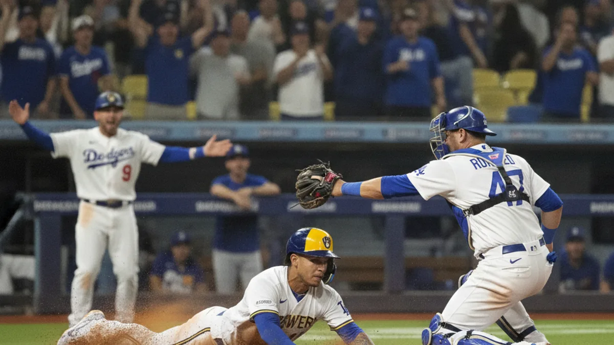 Brewers rally with ninth inning burst, stun Dodgers 5-4brewers dodgers ninth inning comeback 2026