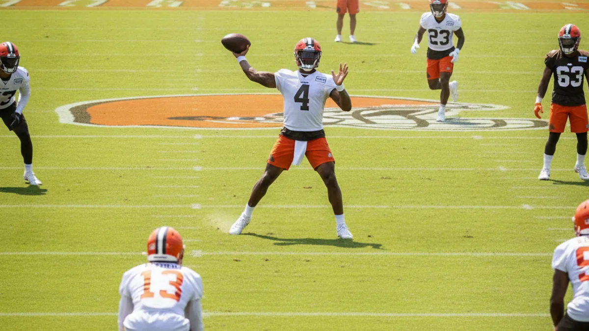 Watson Named Starter as Browns Begin to Take Shape at Campcleveland browns training camp deshaun watson malie k collins